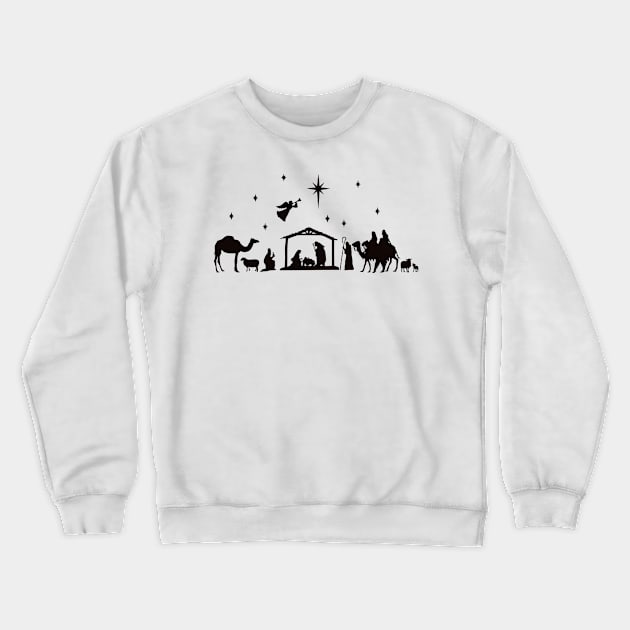 Christmas Nativity Crewneck Sweatshirt by Ombre Dreams